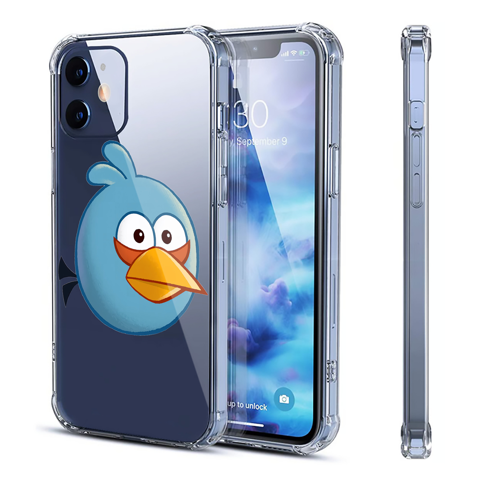 （画像用） Angry Birds アングリーバード 【iPhone 12シリーズ対応】透明スマホケース（クリアソフトケース）